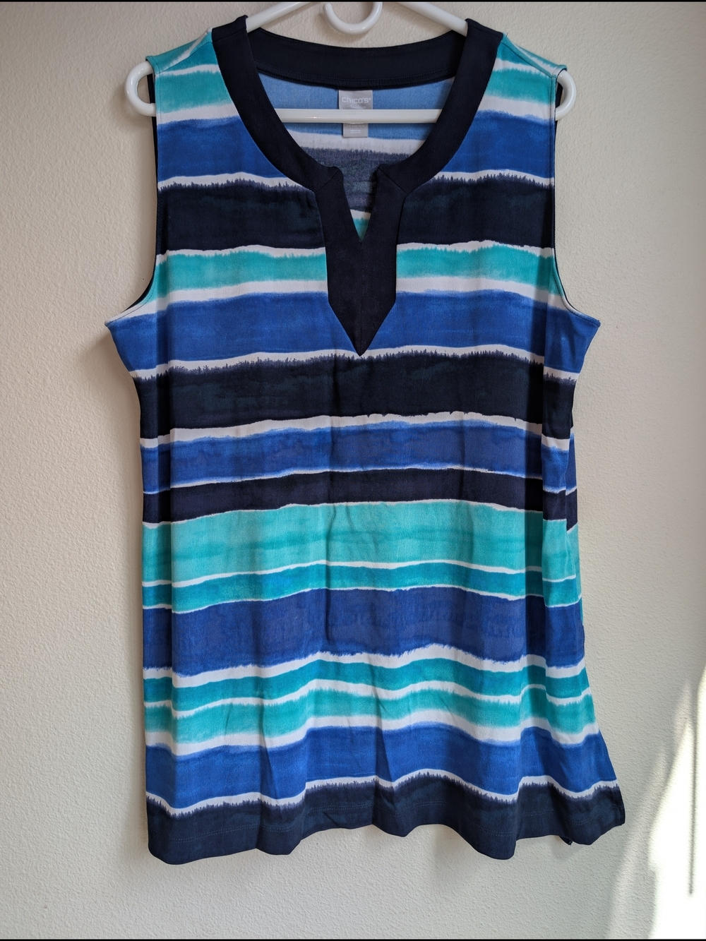 Chico's Striped Sleeveless Tank Women's Size 16/18